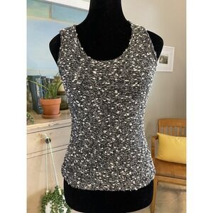 Cristina Gavioli Knitwear Sequin Sweater Tank Small Stretch Made In Italy Wool